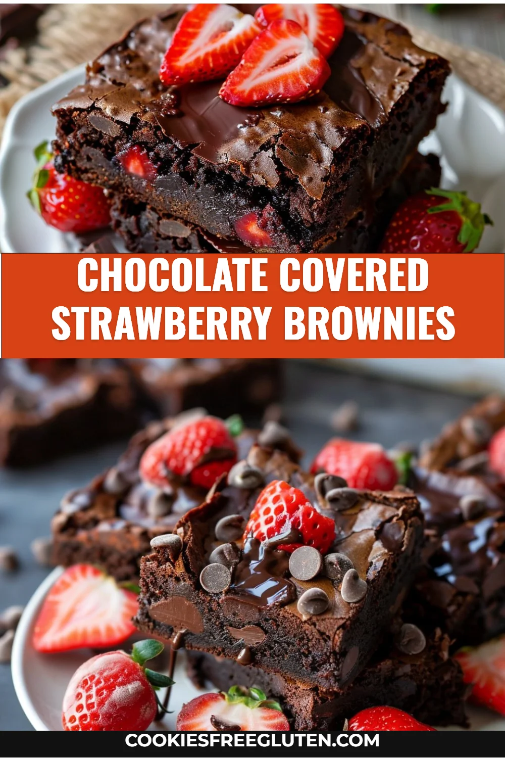 Chocolate Covered Strawberry Brownies