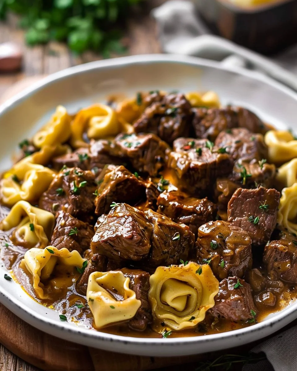 Cracked Garlic Steak Tortellini in Creamhouse Sauce Bliss