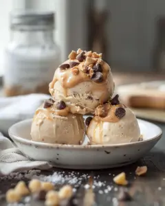 Homemade frozen yogurt bites with Greek yogurt and peanut butter