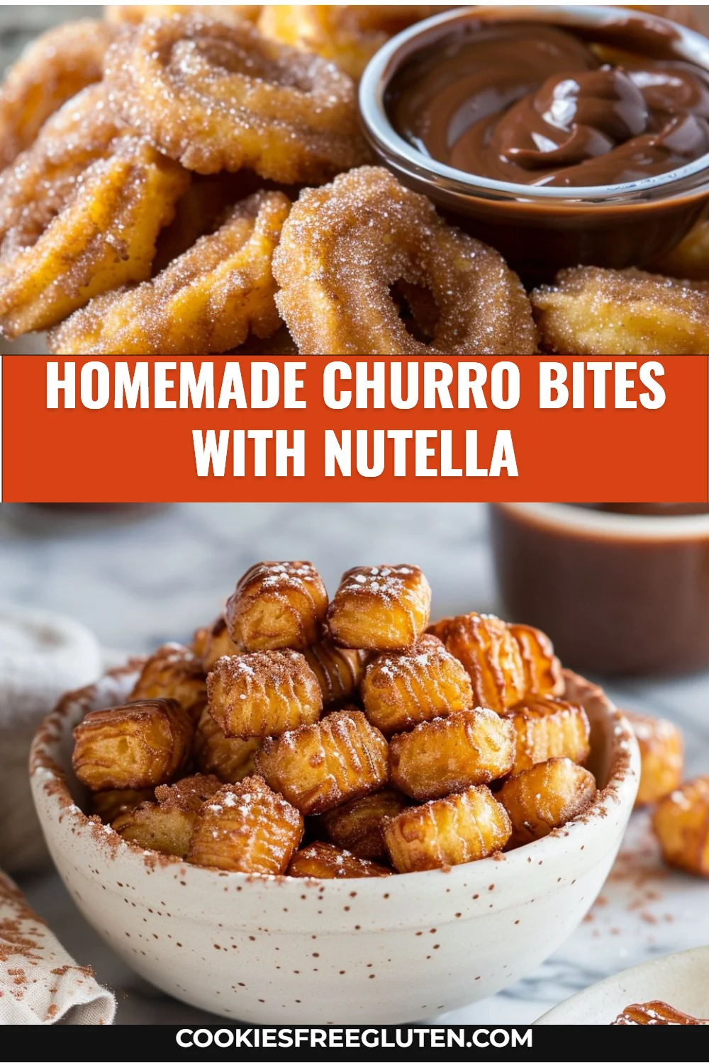 Homemade Churro Bites with Nutella