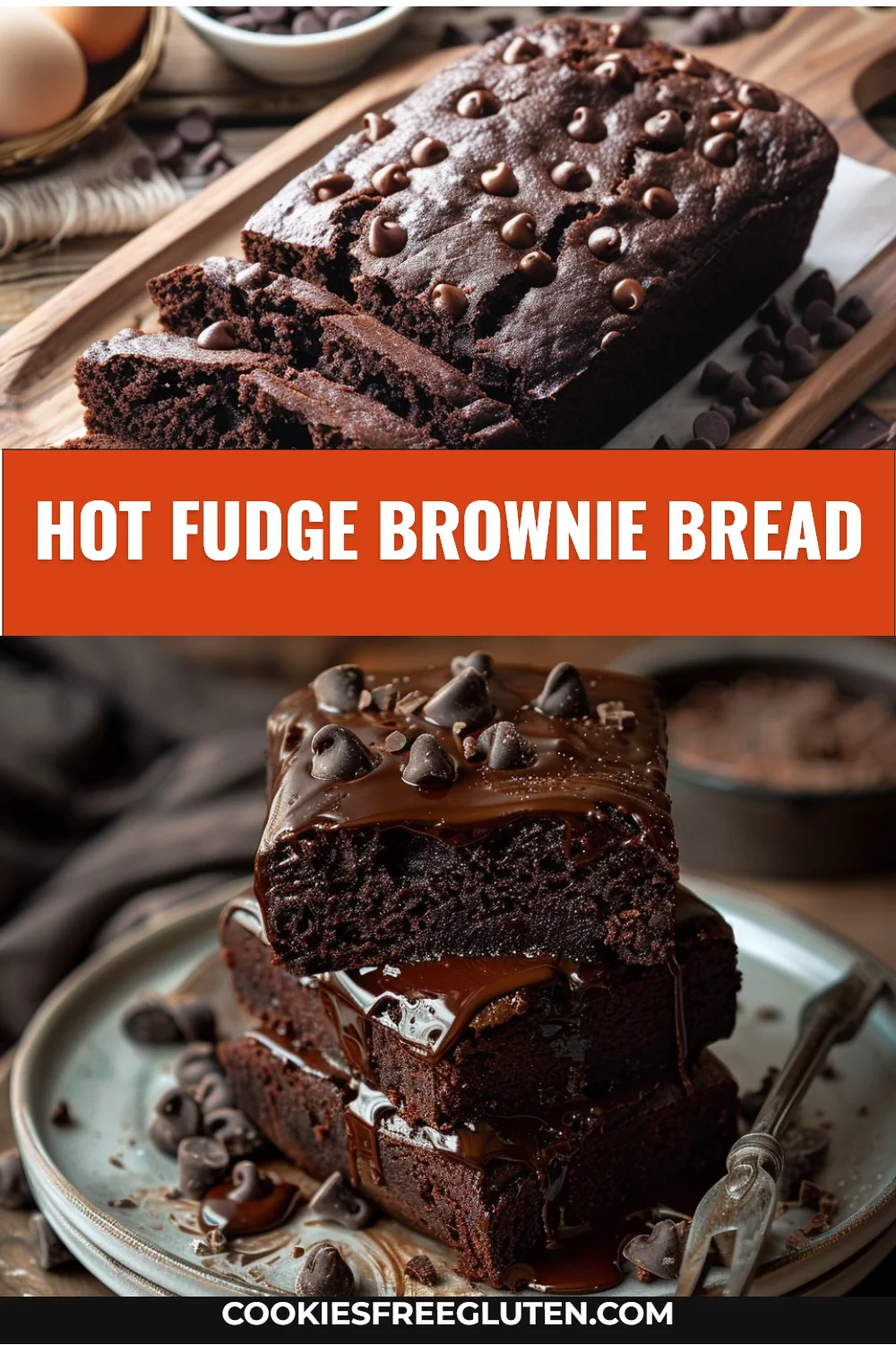 Hot Fudge Brownie Bread