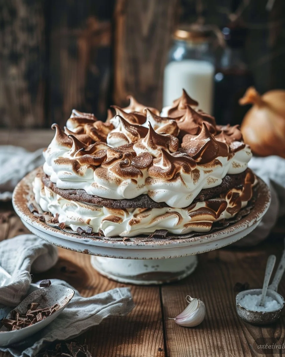 Milk Chocolate Meringue Cake