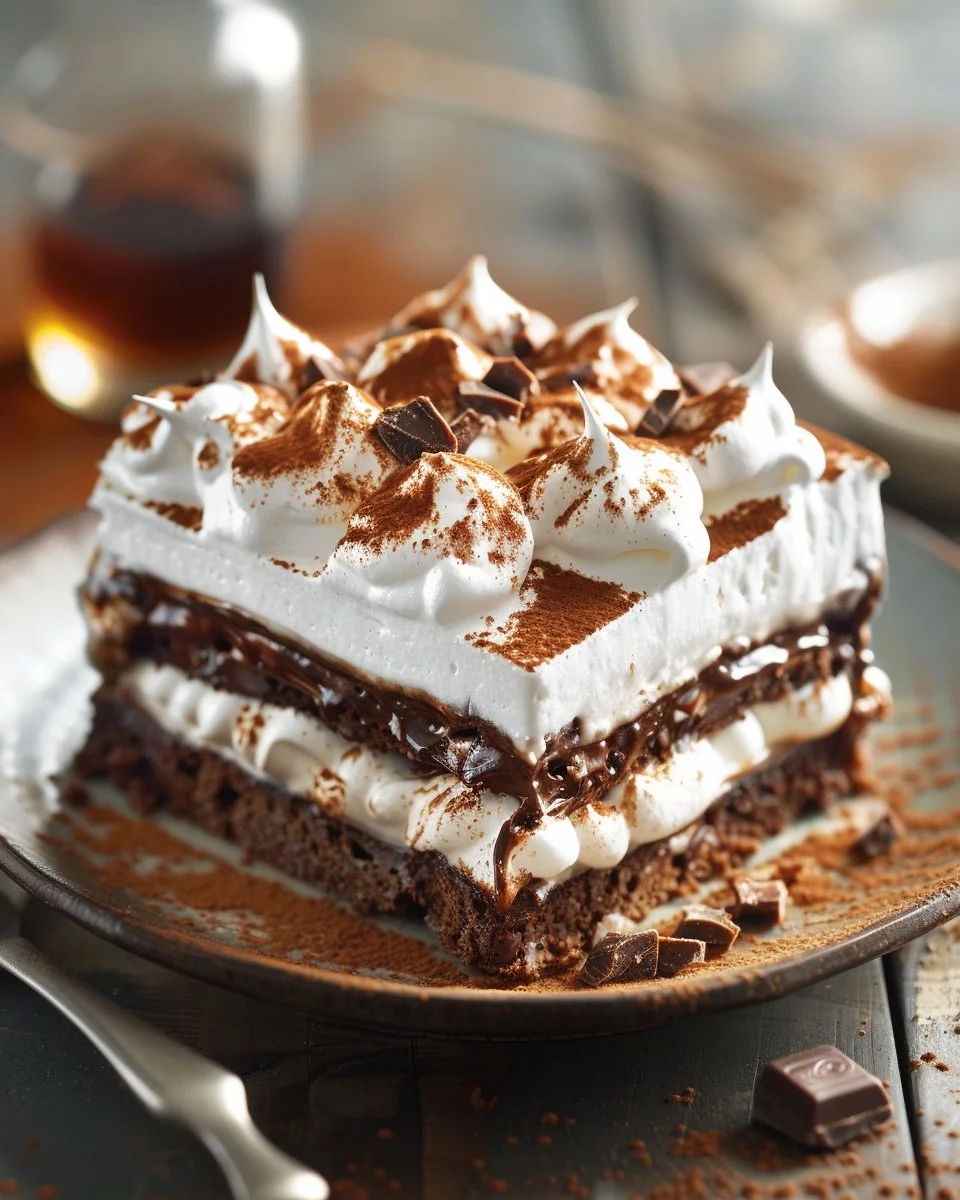 Milk Chocolate Meringue Cake