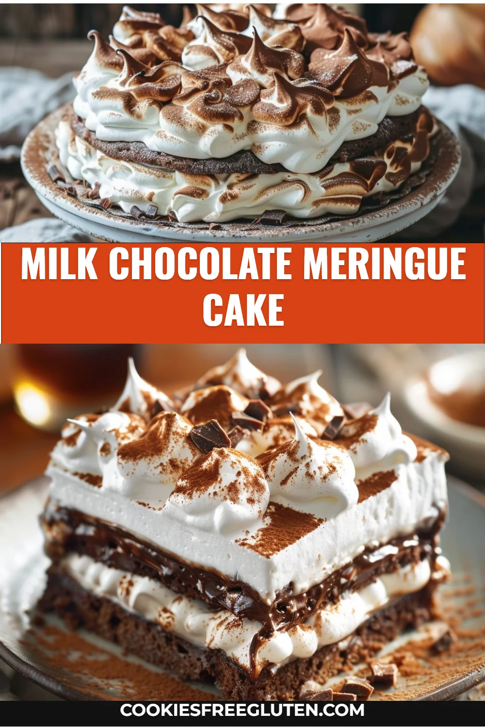 Milk Chocolate Meringue Cake