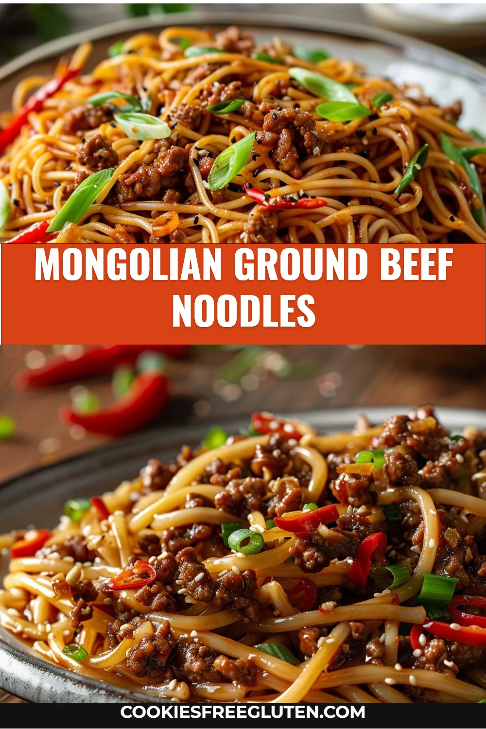 Mongolian Ground Beef Noodles
