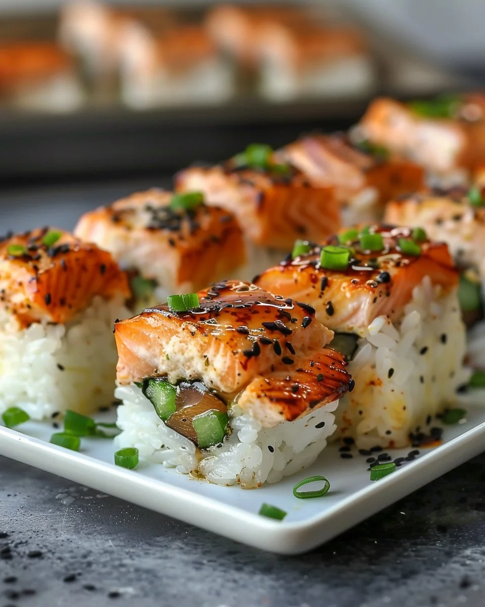 Spicy Salmon Sushi Bake Recipe