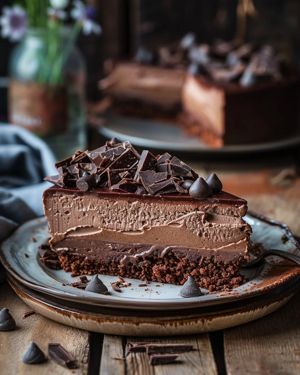 Triple Chocolate Mousse Cake