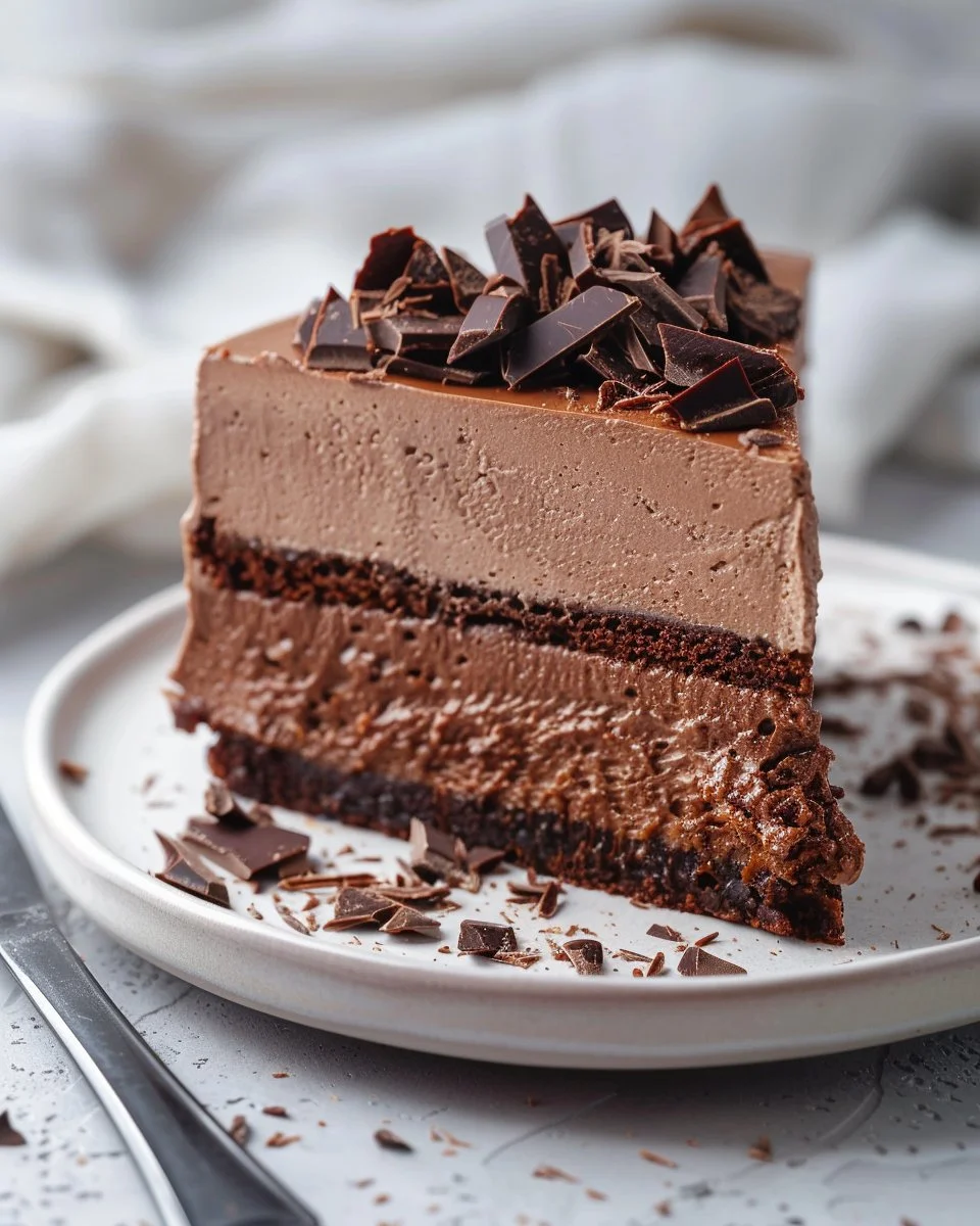 Triple Chocolate Mousse Cake