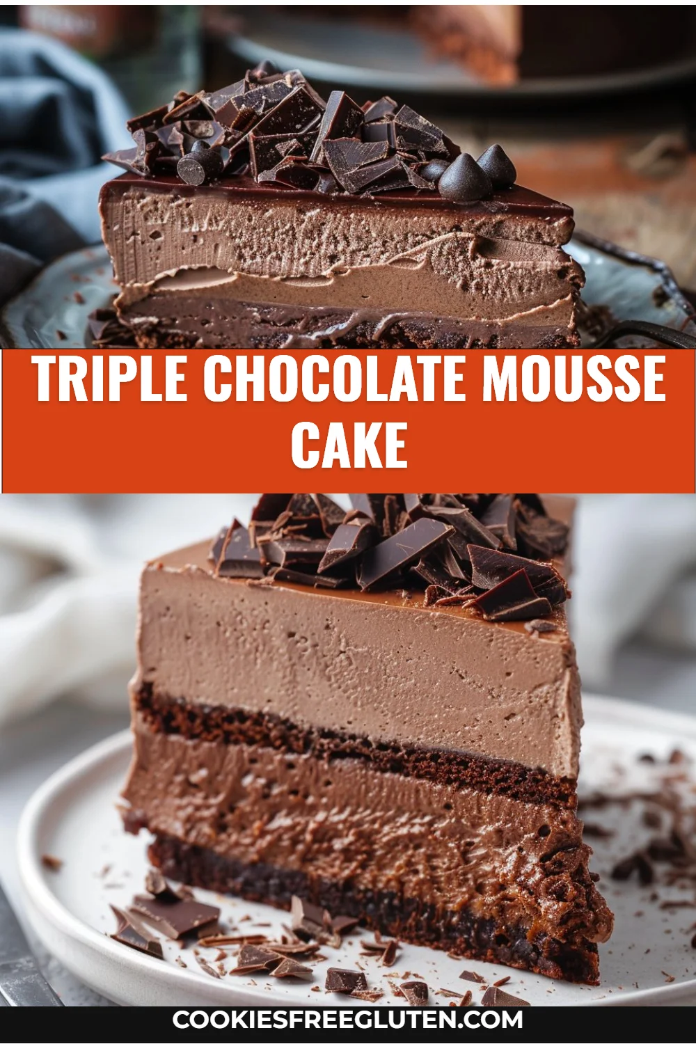 Triple Chocolate Mousse Cake