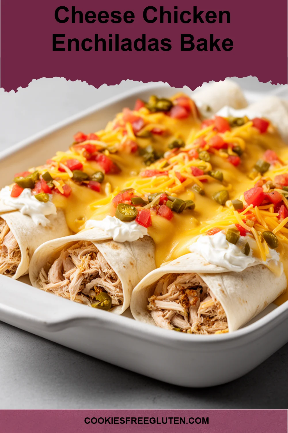 Cheese Chicken Enchiladas Bake