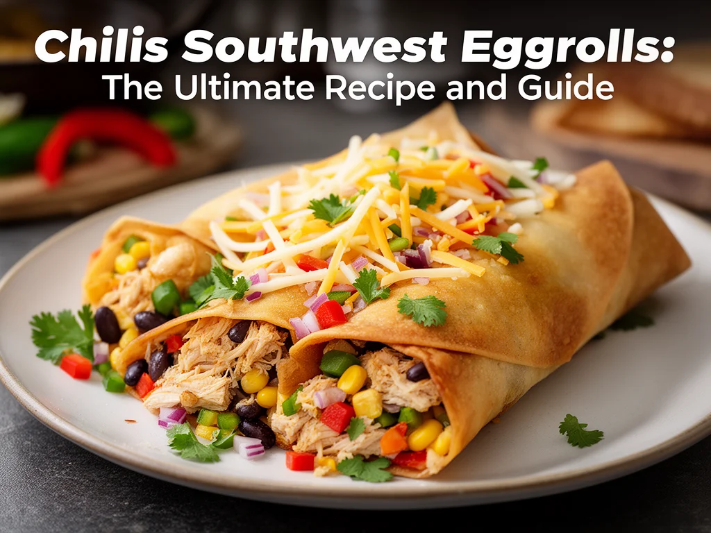 Delicious Chili's Southwest Eggrolls served with dipping sauce