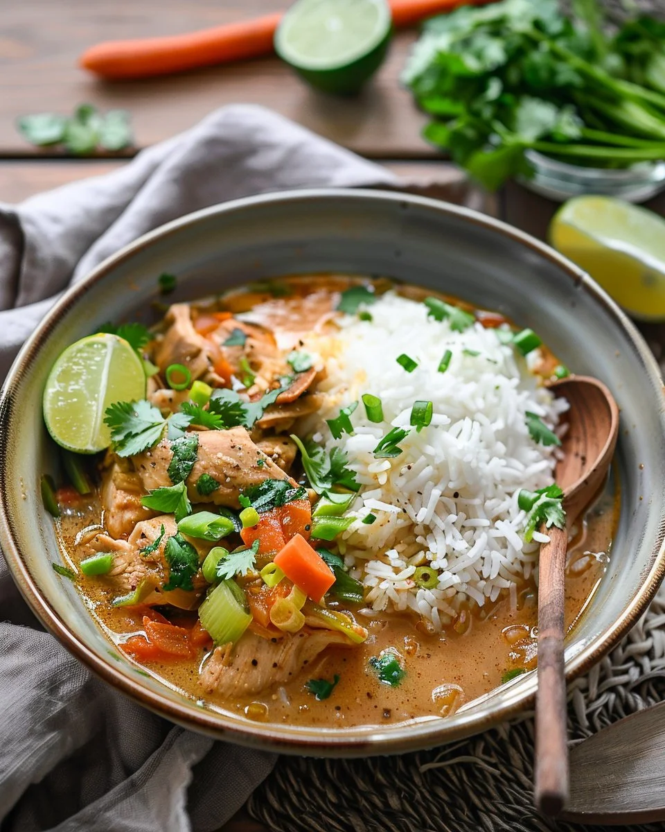 Coconut Chicken Brothy Rice: A Cozy One-Pot Delight!