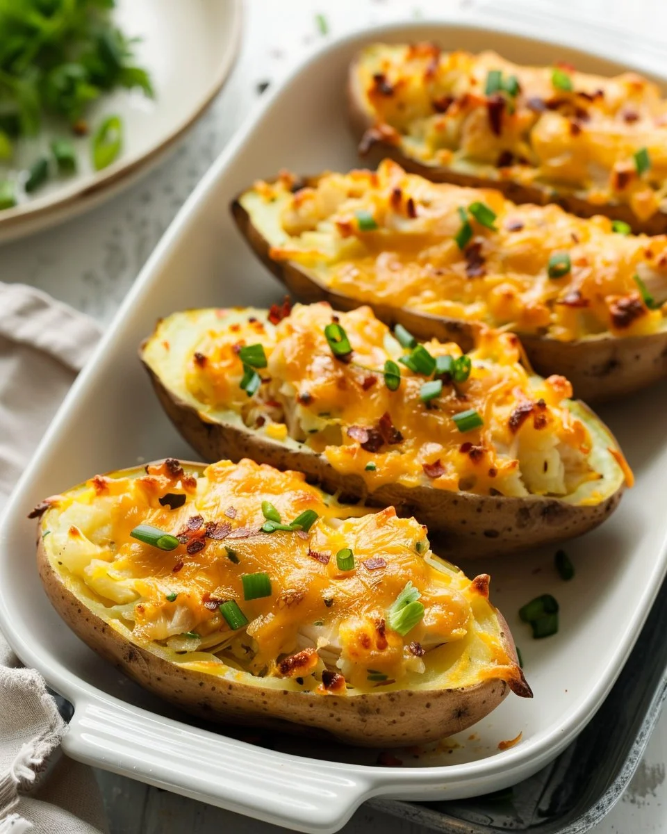 Crack Chicken Stuffed Baked Potatoes