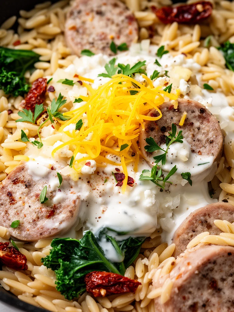 Creamy Chicken Sausage Orzo: A One-Pan Meal