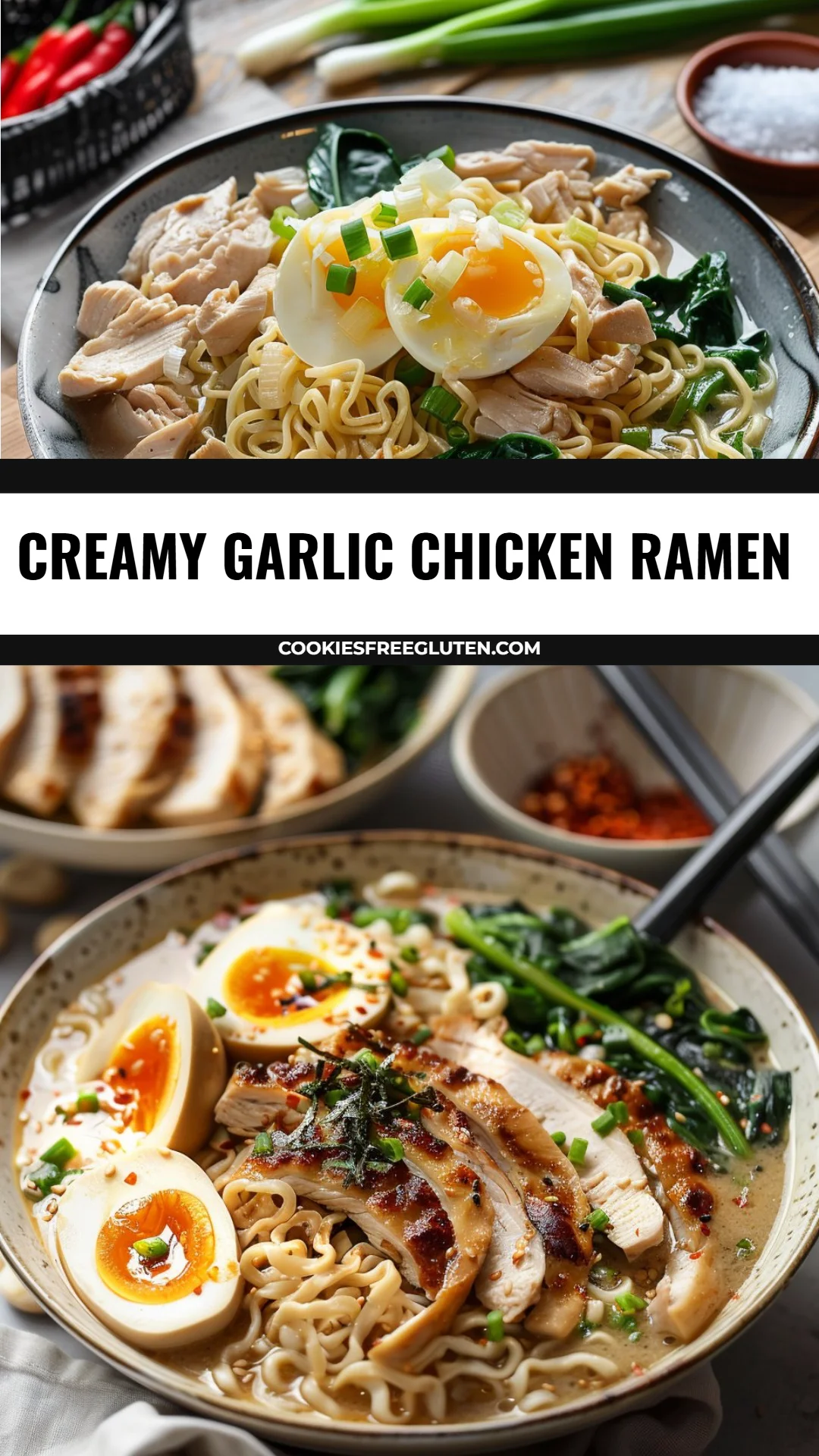 Creamy Garlic Chicken Ramen