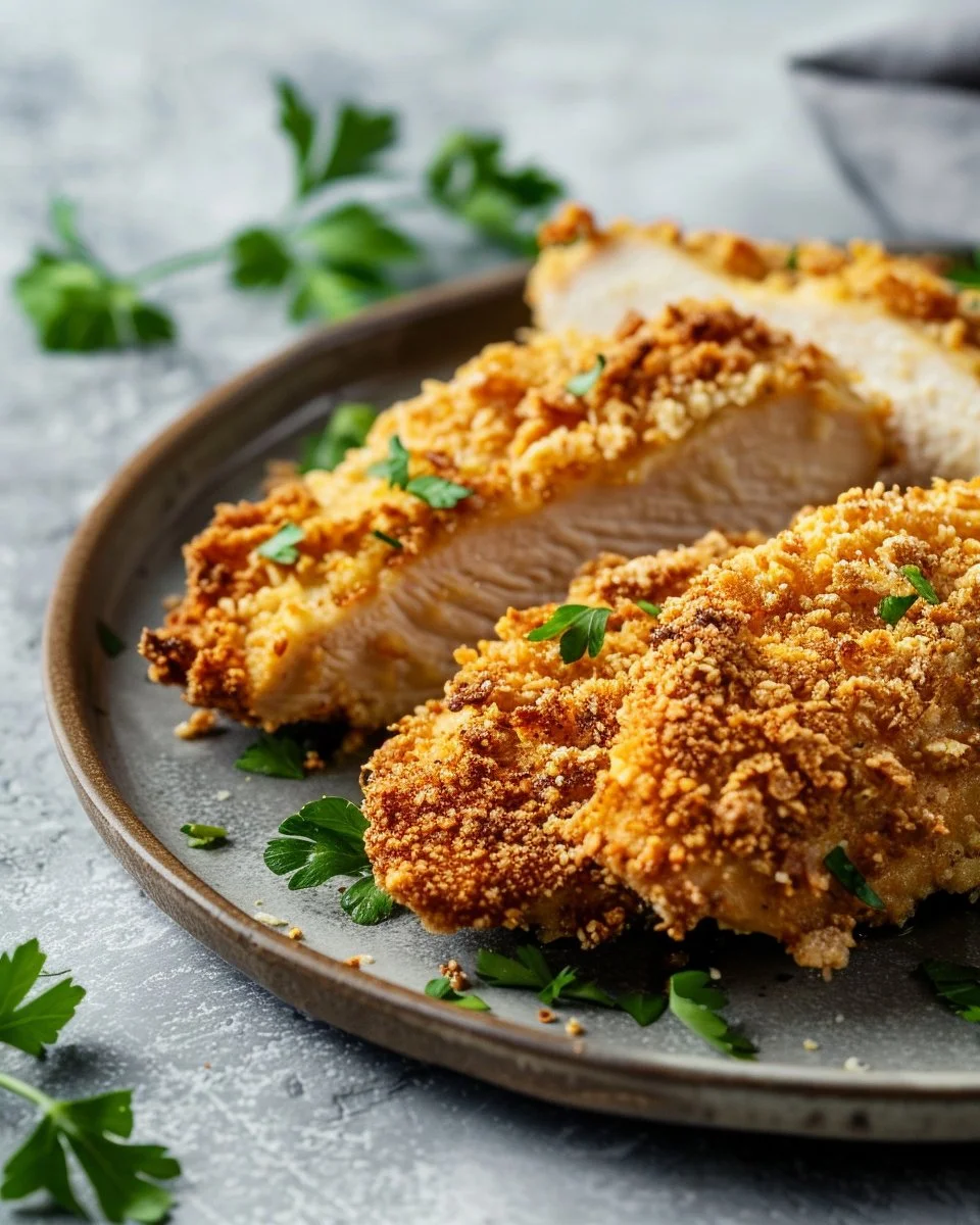 Crispy Dill Pickle Parmesan Chicken