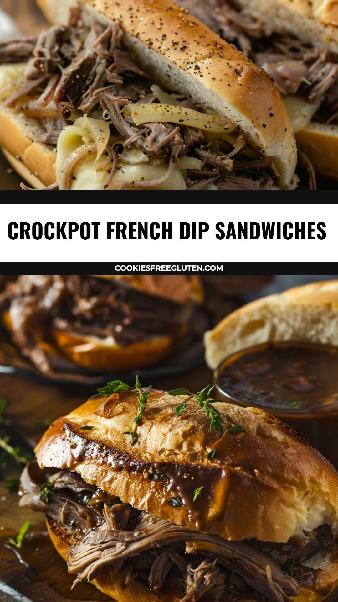 Crockpot French Dip Sandwiches