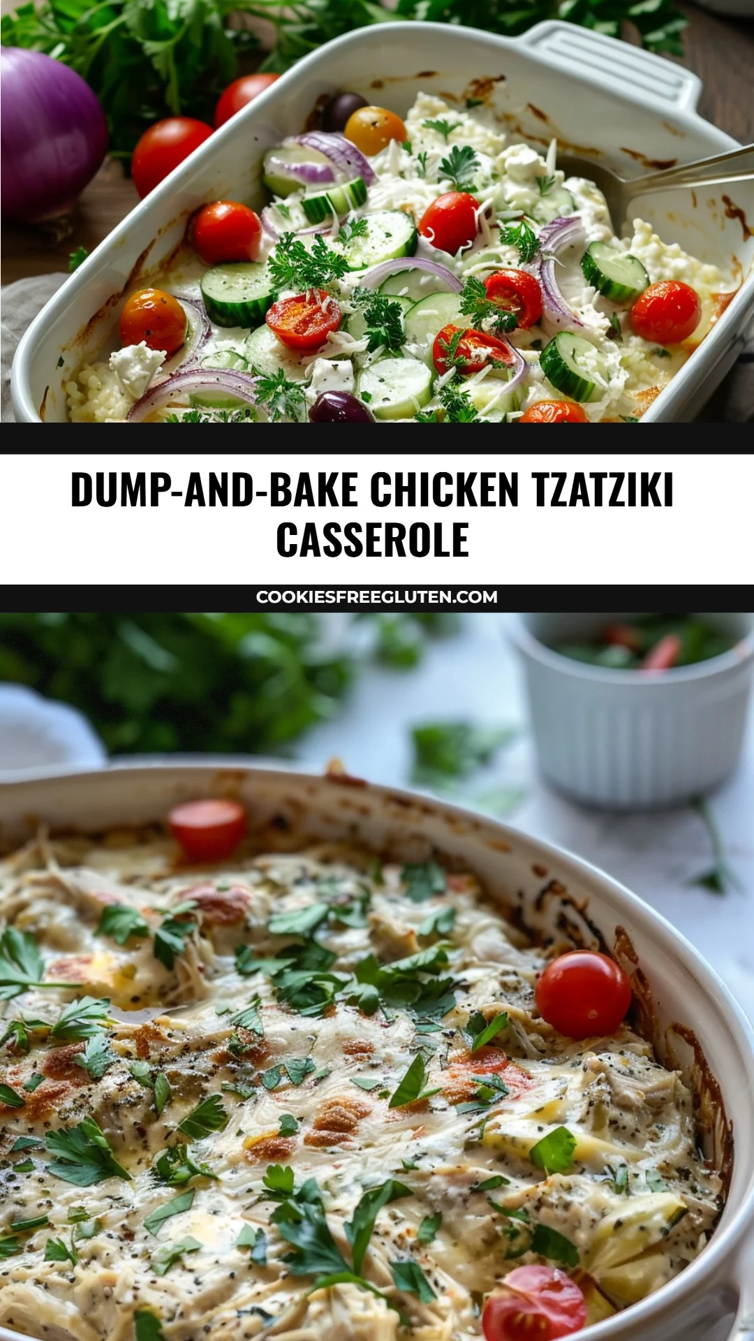 Dump-and-Bake Chicken Tzatziki Casserole