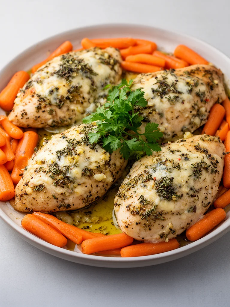 Garlic Herb Chicken & Carrot Plate