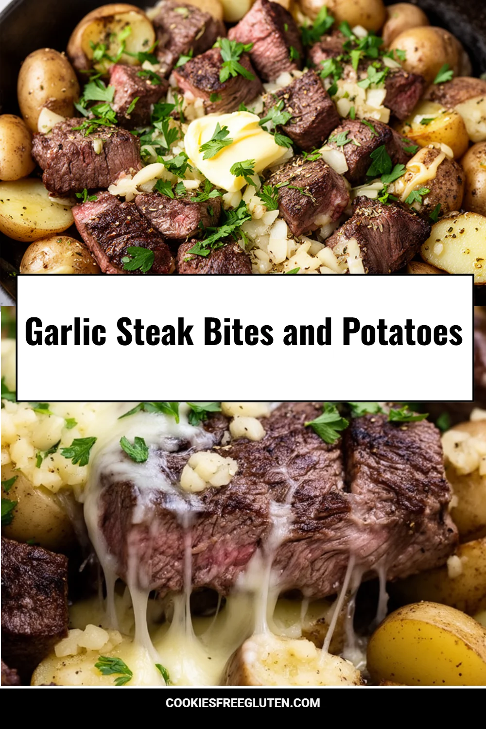 Garlic Steak Bites and Potatoes