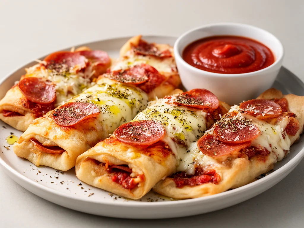 High Protein Pepperoni Pizza Rolls