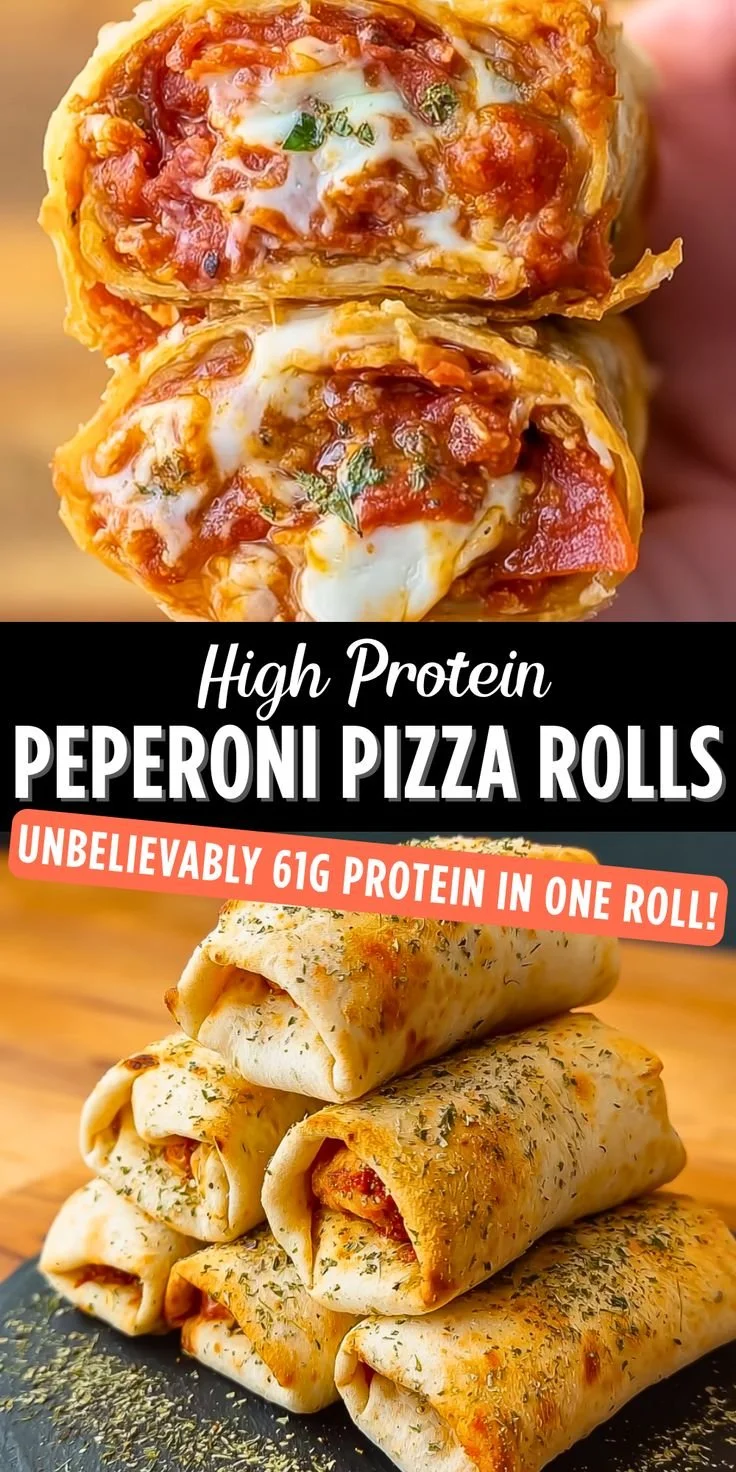 High Protein Pepperoni Pizza Rolls