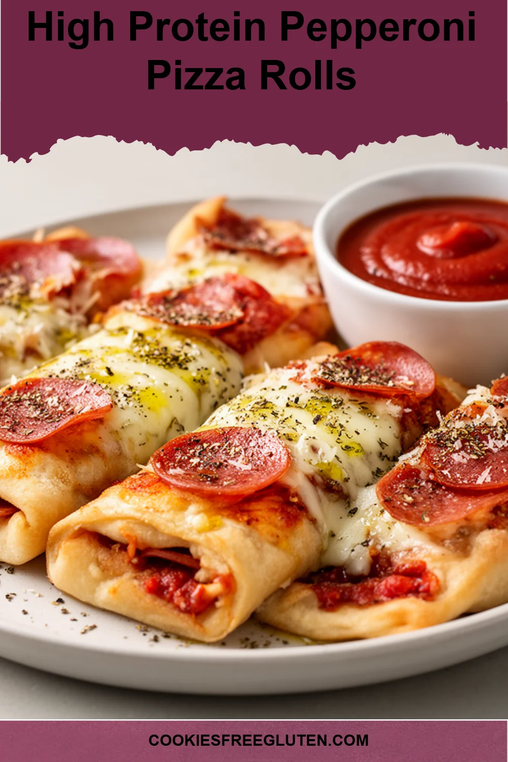 High Protein Pepperoni Pizza Rolls