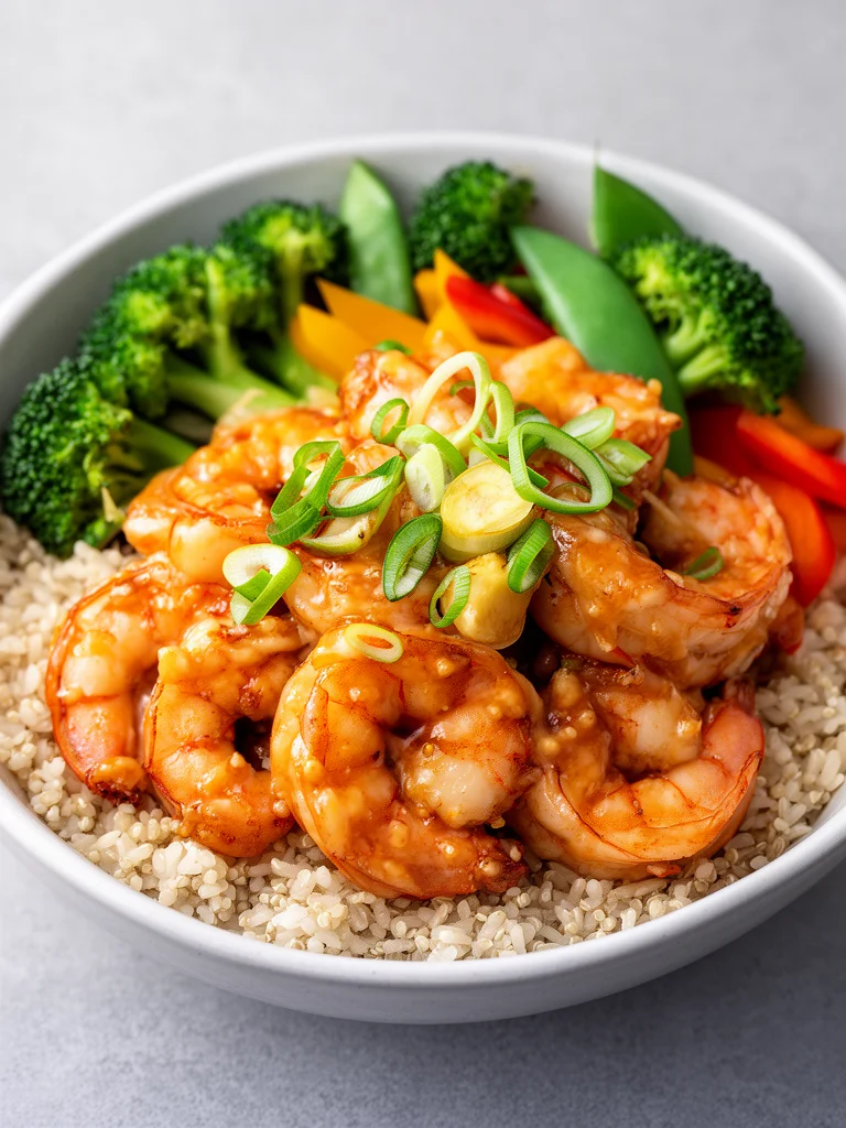 Honey Garlic Shrimp Bowls