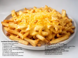 Delicious homemade Louisiana Voodoo Fries inspired by Wingstop's recipe.