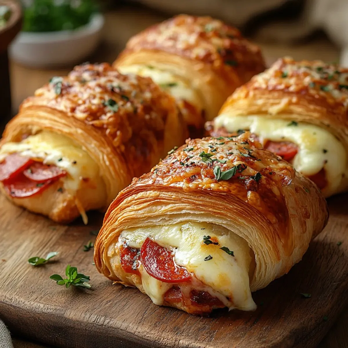 Mozzarella Pepperoni Croissant Rolls