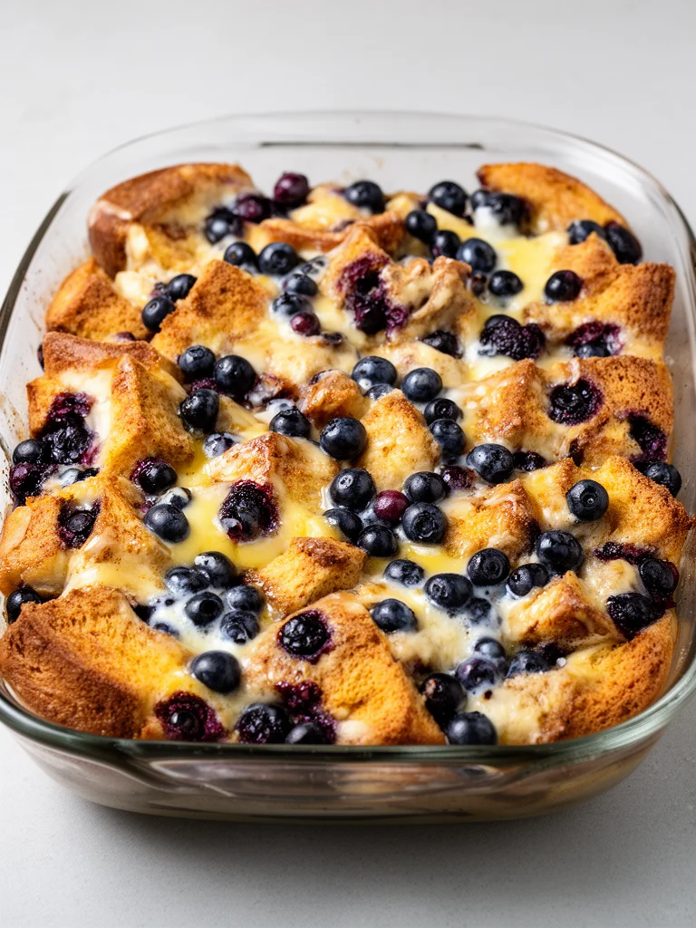 Quick Blueberry French Toast Casserole