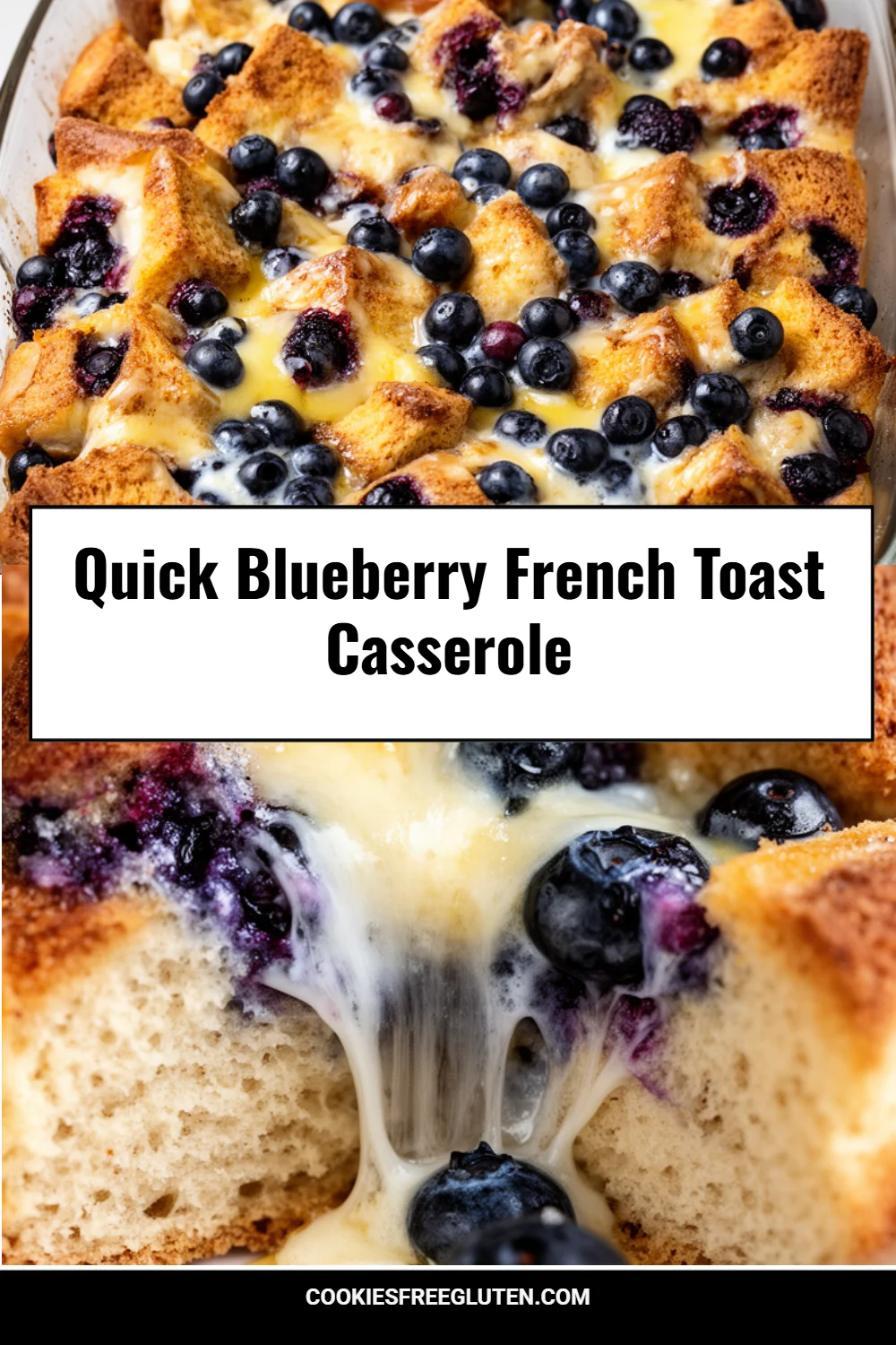 Quick Blueberry French Toast Casserole