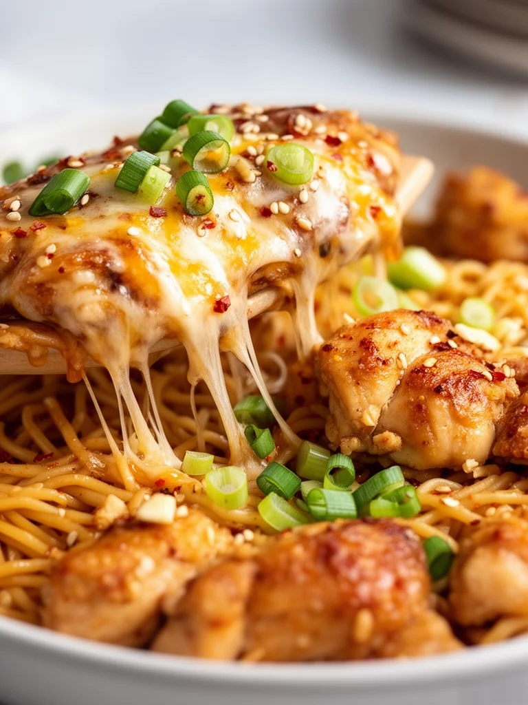 Sticky Garlic Chicken Noodles