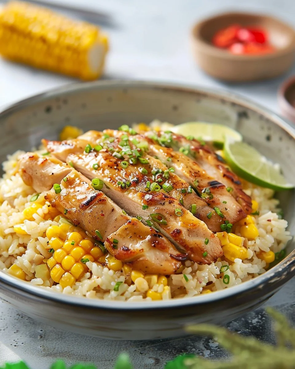 Street Corn Chicken Rice Bowl