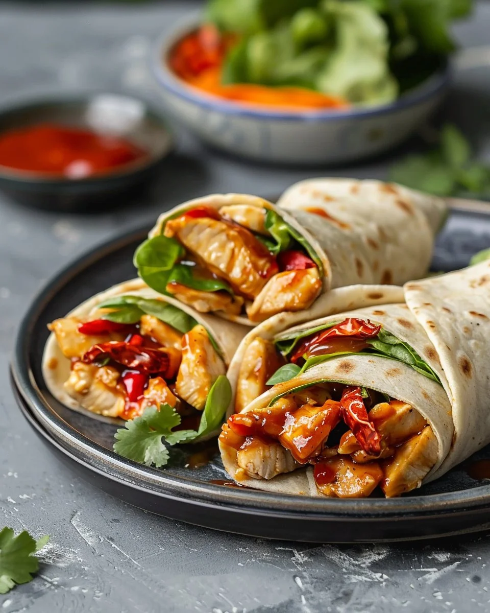 Sweet Chili Chicken Wraps